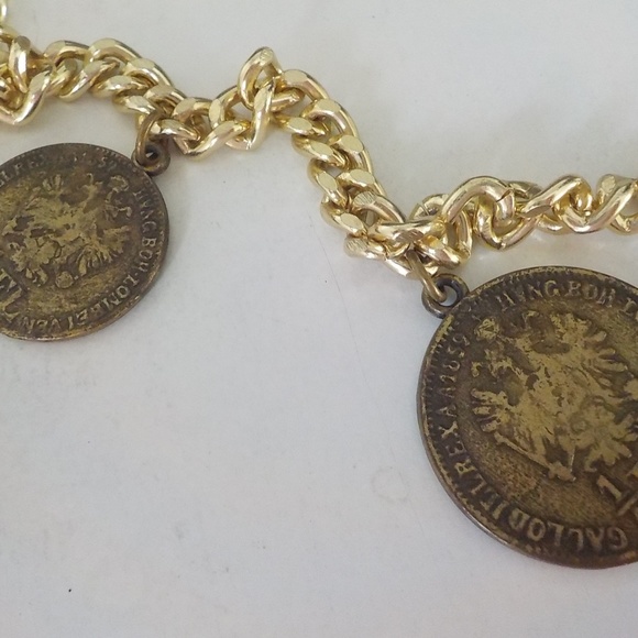 Coins Gold-Tone Chain Necklace - Picture 3 of 5